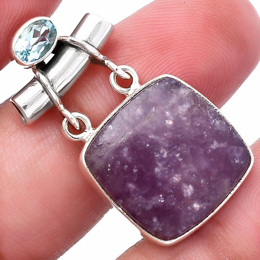 Purple Lepidolite & Sky Blue Topaz Pendant P-1276 SDP144909