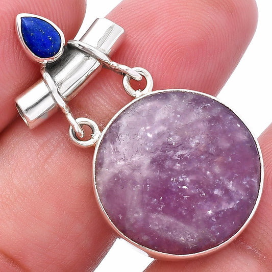Purple Lepidolite & Lapis Lazuli Pendant P-1276 SDP144910