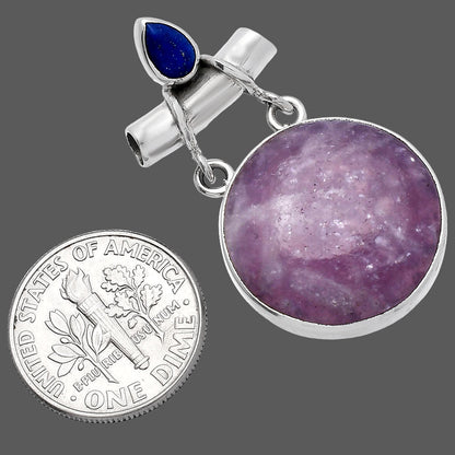 Purple Lepidolite & Lapis Lazuli Pendant P-1276 SDP144910