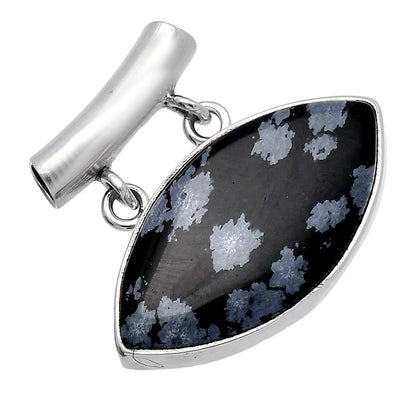 Natural Snow Flake Obsidian Pendant P-1198 SDP144912