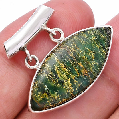 Natural Green Fuchsite Pendant P-1198 SDP144919