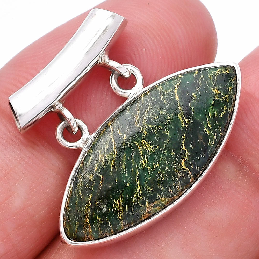 Natural Green Fuchsite Pendant P-1198 SDP144921