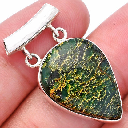 Natural Green Fuchsite Pendant P-1198 SDP144940