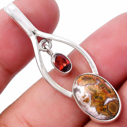 Rare Cady Mountain Agate & Garnet Pendant P-1648 SDP144971