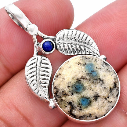 K2 Blue - Azurite In Quartz & Lapis Lazuli Pendant P-1416 SDP144979