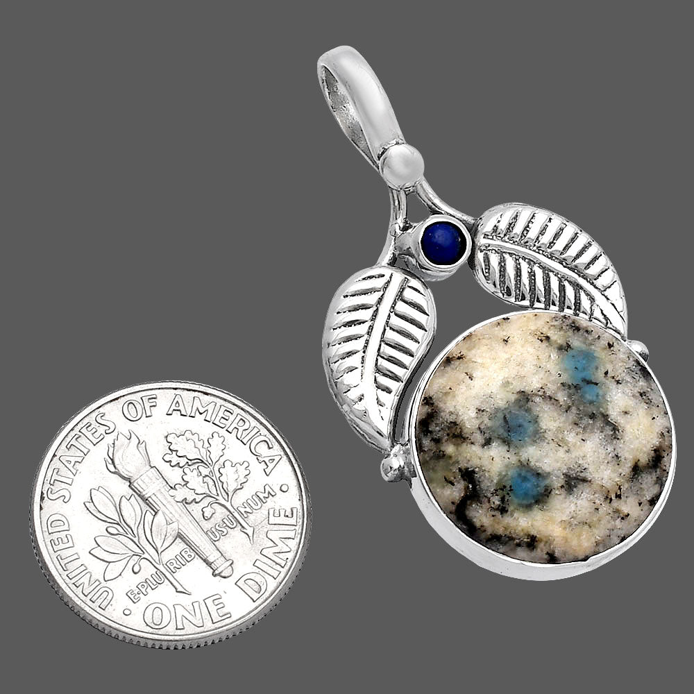 K2 Blue - Azurite In Quartz & Lapis Lazuli Pendant P-1416 SDP144979