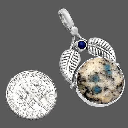 K2 Blue - Azurite In Quartz & Lapis Lazuli Pendant P-1416 SDP144979