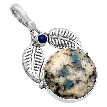 K2 Blue - Azurite In Quartz & Lapis Lazuli Pendant P-1416 SDP144979