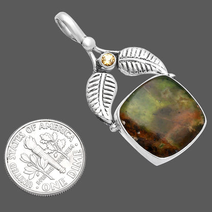 Natural Chrome Chalcedony & Citrine Pendant P-1416 SDP144991