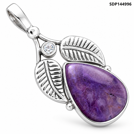 Lavender Jade & Sky Blue Topaz Pendant P-1416 SDP144996
