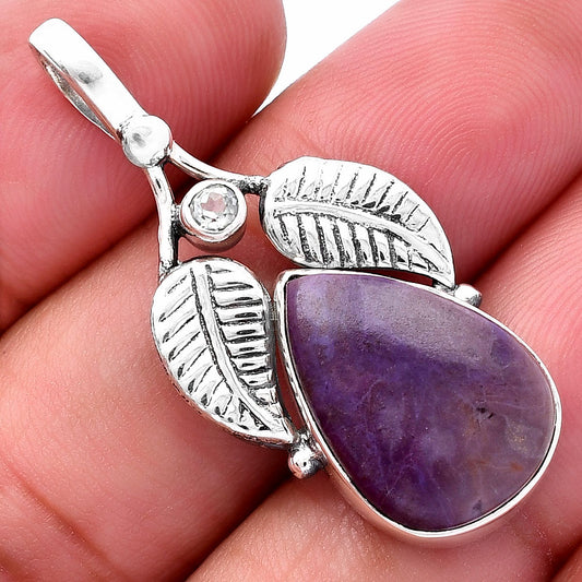 Lavender Jade & Sky Blue Topaz Pendant P-1416 SDP144996