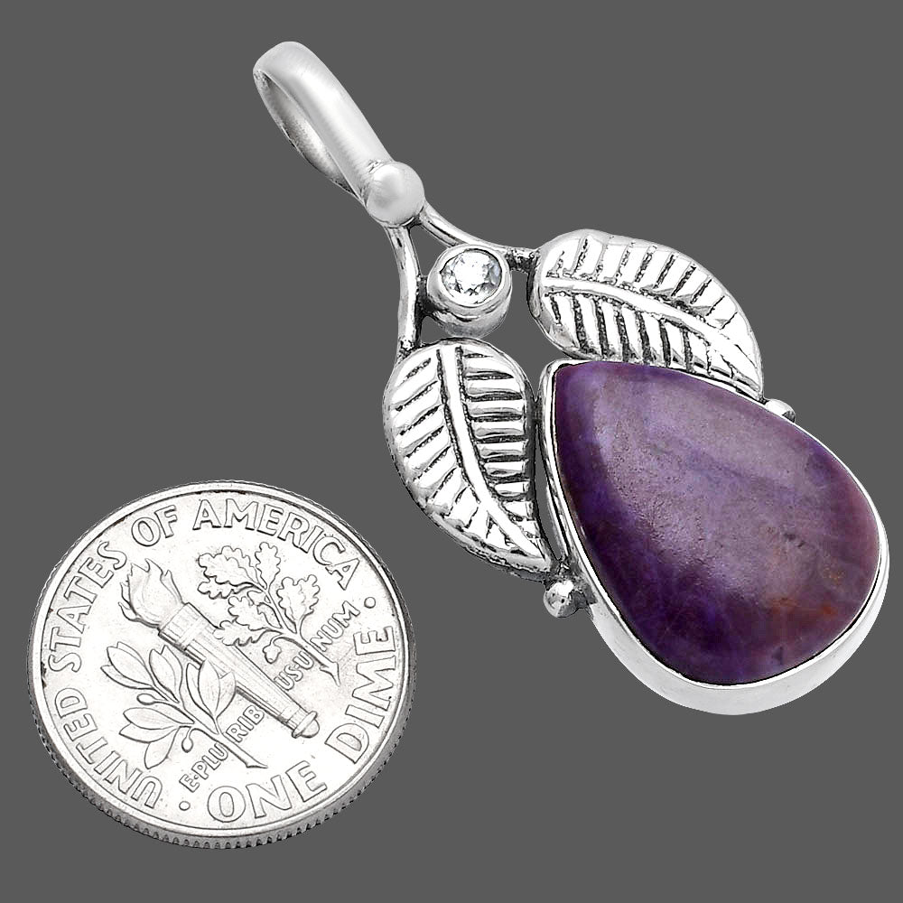 Lavender Jade & Sky Blue Topaz Pendant P-1416 SDP144996