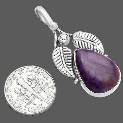 Lavender Jade & Sky Blue Topaz Pendant P-1416 SDP144996