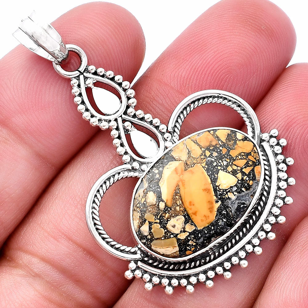 Natural Maligano Jasper - Indonesia Pendant P-1579 SDP145007