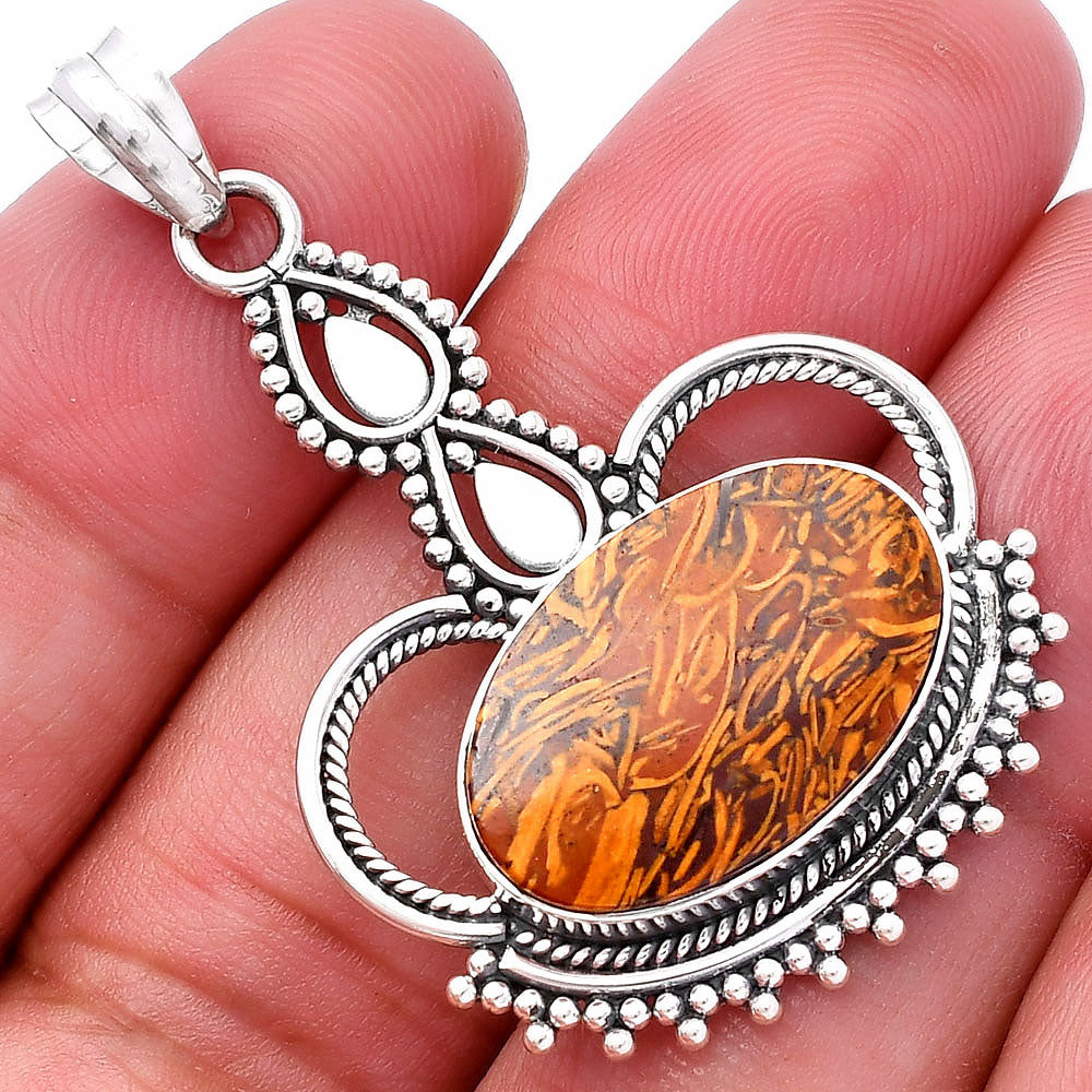 Natural Coquina Fossil Jasper - India Pendant P-1579 SDP145018