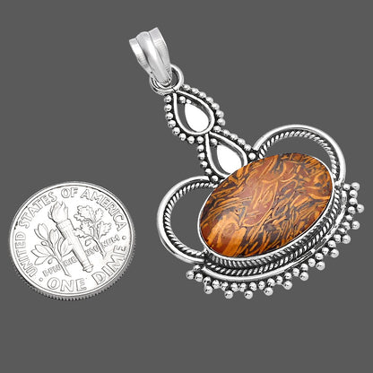 Natural Coquina Fossil Jasper - India Pendant P-1579 SDP145018