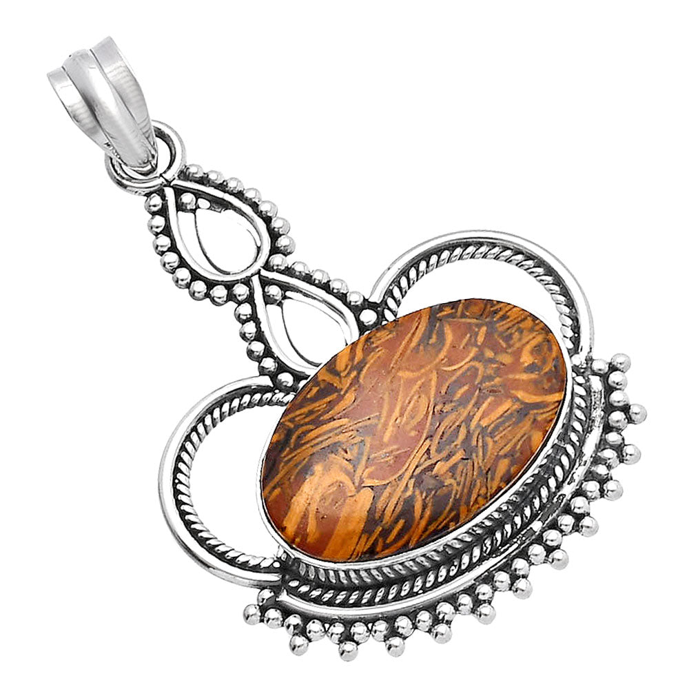 Natural Coquina Fossil Jasper - India Pendant P-1579 SDP145018