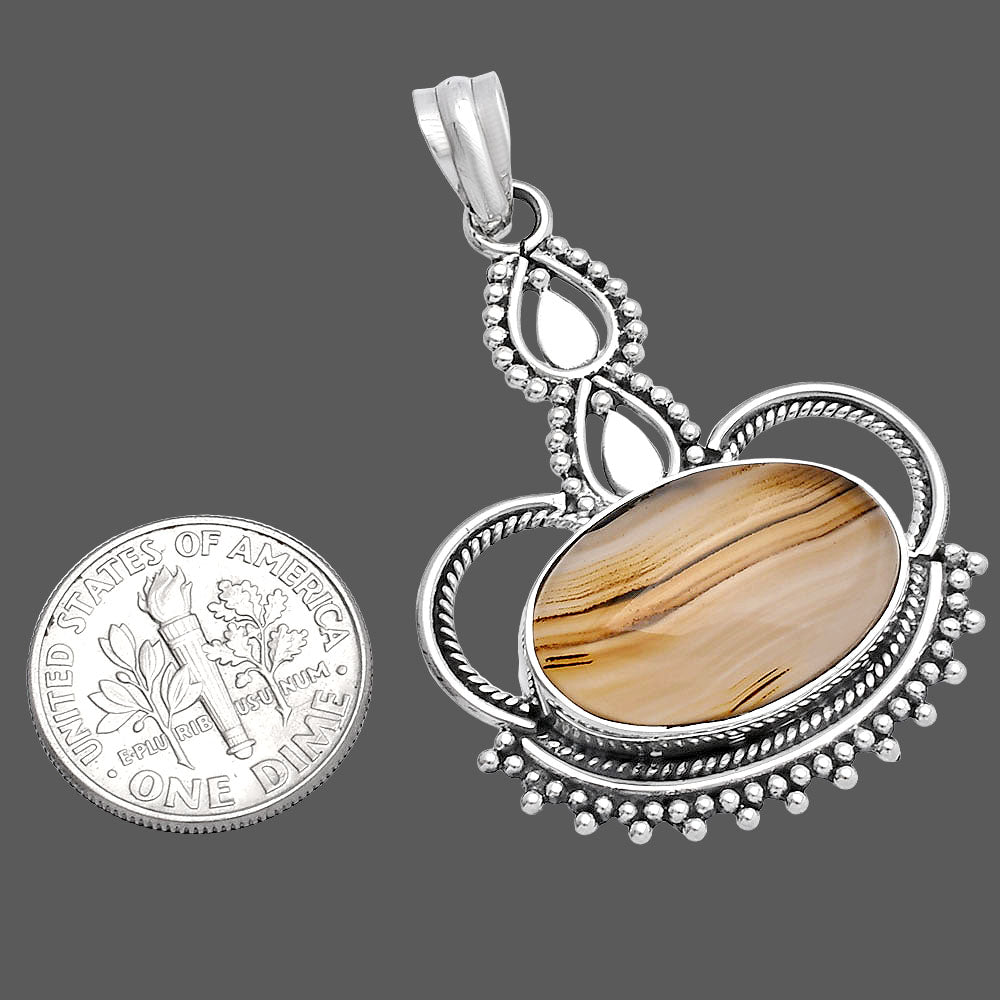 Natural Montana Agate - USA Pendant P-1579 SDP145023
