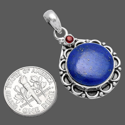 Lapis Lazuli - Afghanistan & Garnet Pendant P-1080 SDP145057