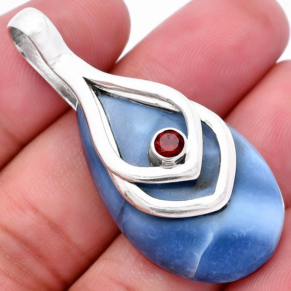 Natural Owyhee Opal & Garnet Pendant P-1562 SDP145102