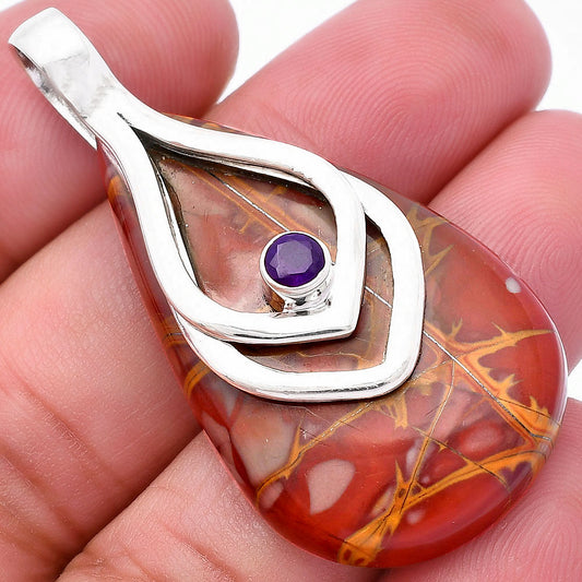 Natural Noreena Jasper & Amethyst Pendant P-1562 SDP145145