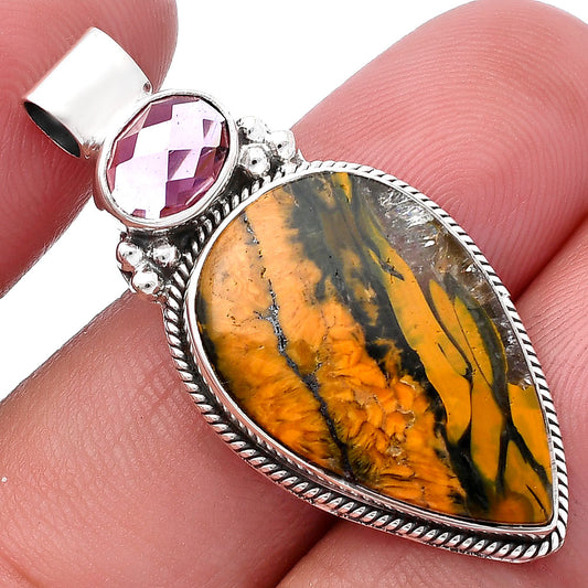 Natural Nellite & Amethyst Pendant P-1121 SDP145285