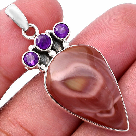 Imperial Jasper - Mexico & Amethyst Pendant P-1120 SDP145305