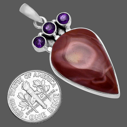 Imperial Jasper - Mexico & Amethyst Pendant P-1120 SDP145305