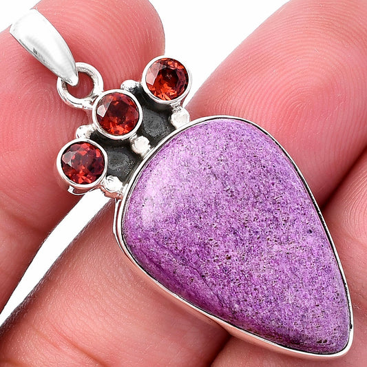 Purpurite - South Africa & Garnet Pendant P-1120 SDP145339