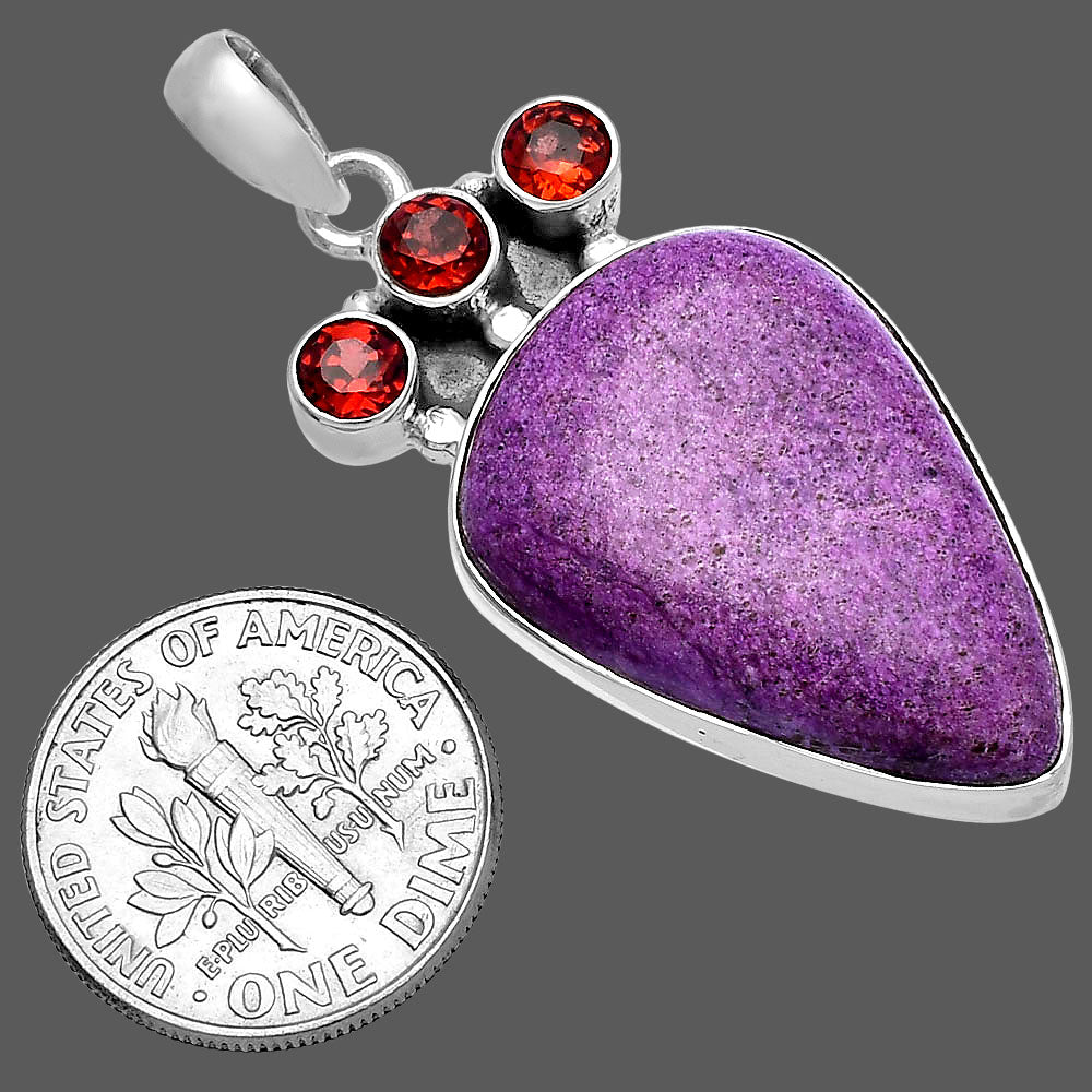 Purpurite - South Africa & Garnet Pendant P-1120 SDP145339