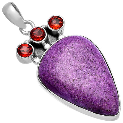 Purpurite - South Africa & Garnet Pendant P-1120 SDP145339