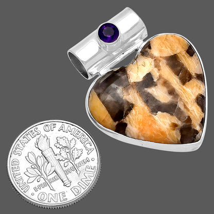 Heart - Cobra Jasper & Amethyst Pendant P-1300 SDP145357