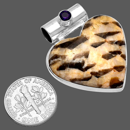 Heart - Cobra Jasper & Amethyst Pendant P-1300 SDP145382
