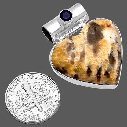 Heart - Cobra Jasper & Amethyst Pendant P-1300 SDP145386