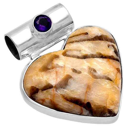 Heart - Cobra Jasper & Amethyst Pendant P-1300 SDP145449