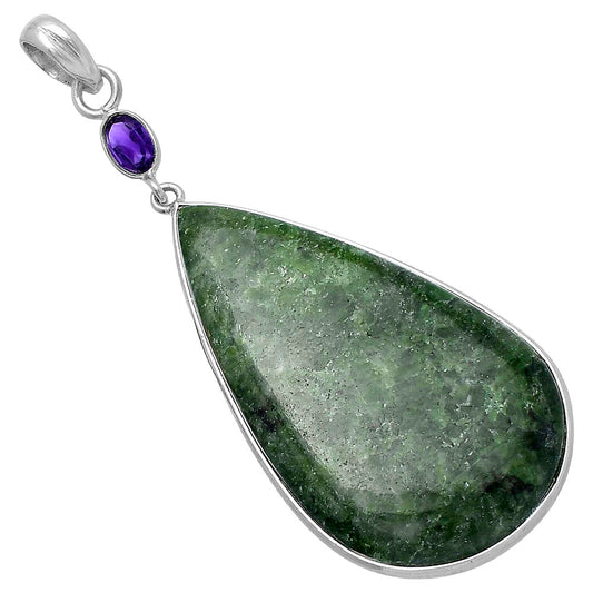 Natural Serpentine & Amethyst Pendant P-1098 SDP145547