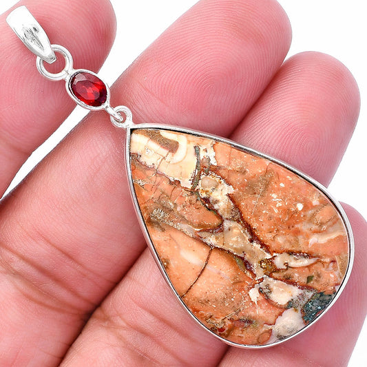Rosetta Picture Jasper & Garnet Pendant P-1098 SDP145549