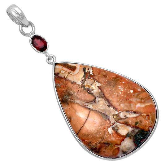 Rosetta Picture Jasper & Garnet Pendant P-1098 SDP145549
