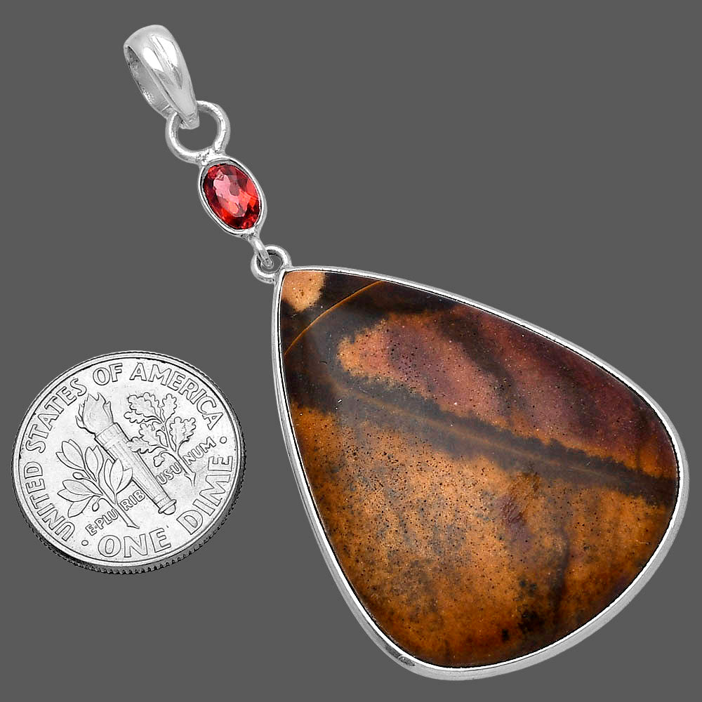 Natural Outback Jasper & Garnet Pendant P-1098 SDP145587