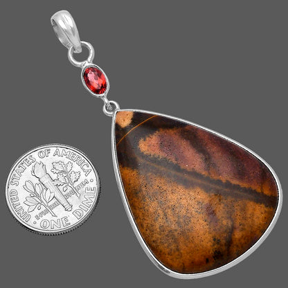 Natural Outback Jasper & Garnet Pendant P-1098 SDP145587