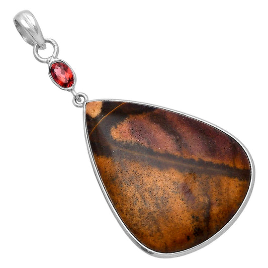 Natural Outback Jasper & Garnet Pendant P-1098 SDP145587