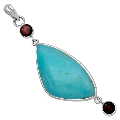 Natural Paraiba Amazonite & Garnet Pendant P-1123 SDP145673