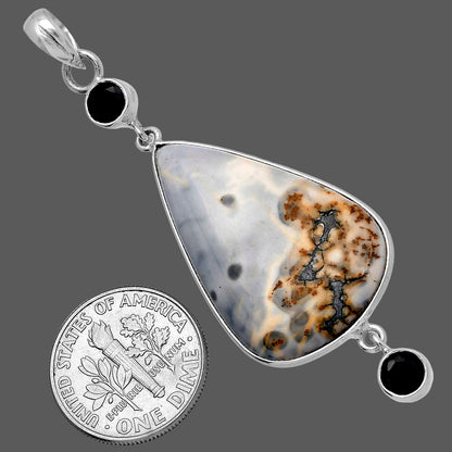 Natural Maligano Jasper & Black Onyx Pendant P-1123 SDP145674