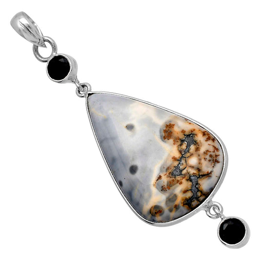 Natural Maligano Jasper & Black Onyx Pendant P-1123 SDP145674