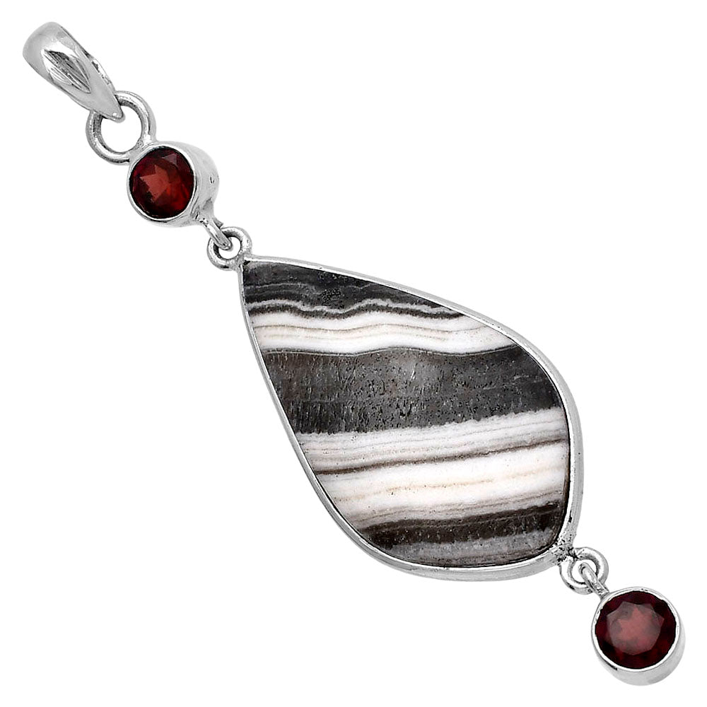 Natural Prairie Agate & Garnet Pendant P-1123 SDP145684