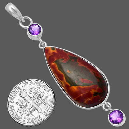 Natural Noreena Jasper & Amethyst Pendant P-1123 SDP145692