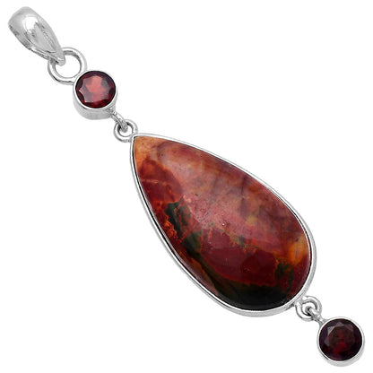 Natural Noreena Jasper & Garnet Pendant P-1123 SDP145700