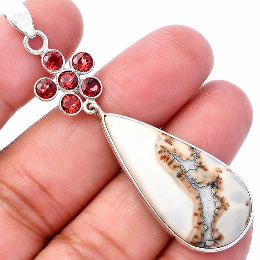 Maligano Jasper - Indonesia & Garnet Pendant P-1122 SDP145711