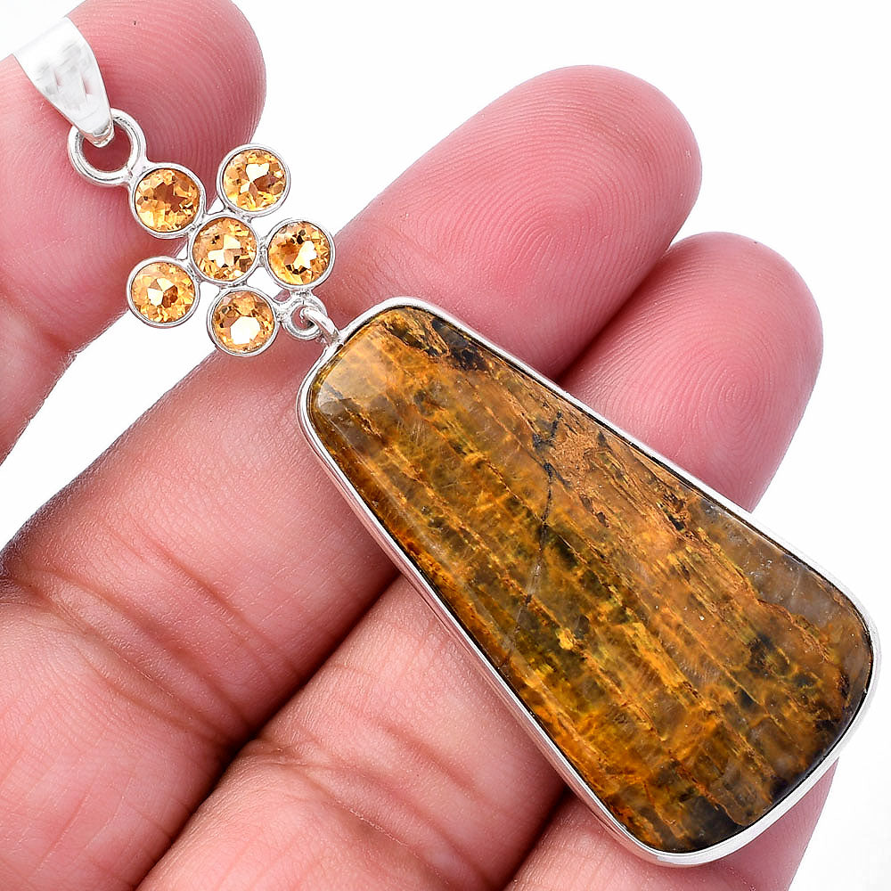 Natural Nellite & Citrine Pendant P-1122 SDP145729