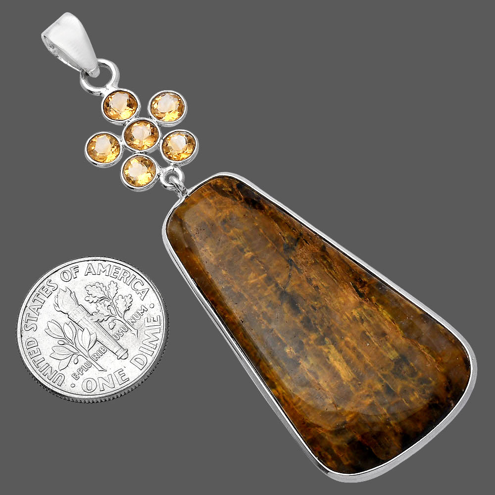 Natural Nellite & Citrine Pendant P-1122 SDP145729